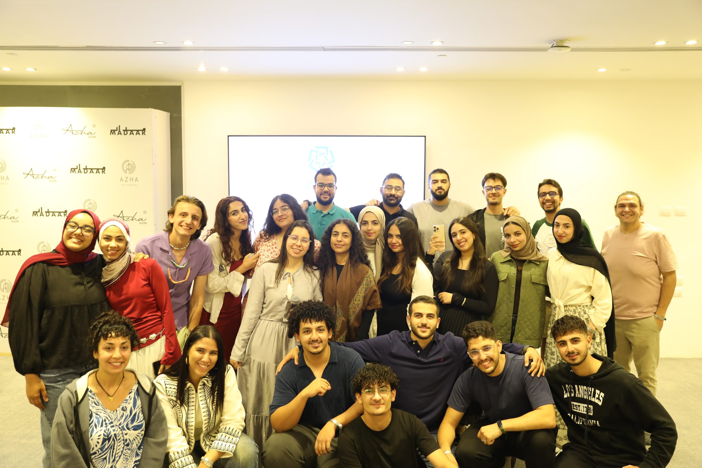 A cohort of scholars and staff together at the retreat